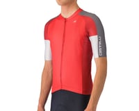 Castelli Entrata 6 Short Sleeve Jersey (Red/Smoky Grey/Silver Grey)